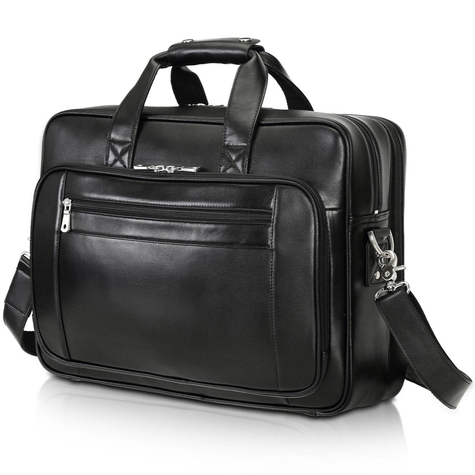 Borsa 24h Samsonite Durham In Vera Pelle Colombiana - Porta Laptop Fino A 39,6 Cm, Tracolla Imbottita