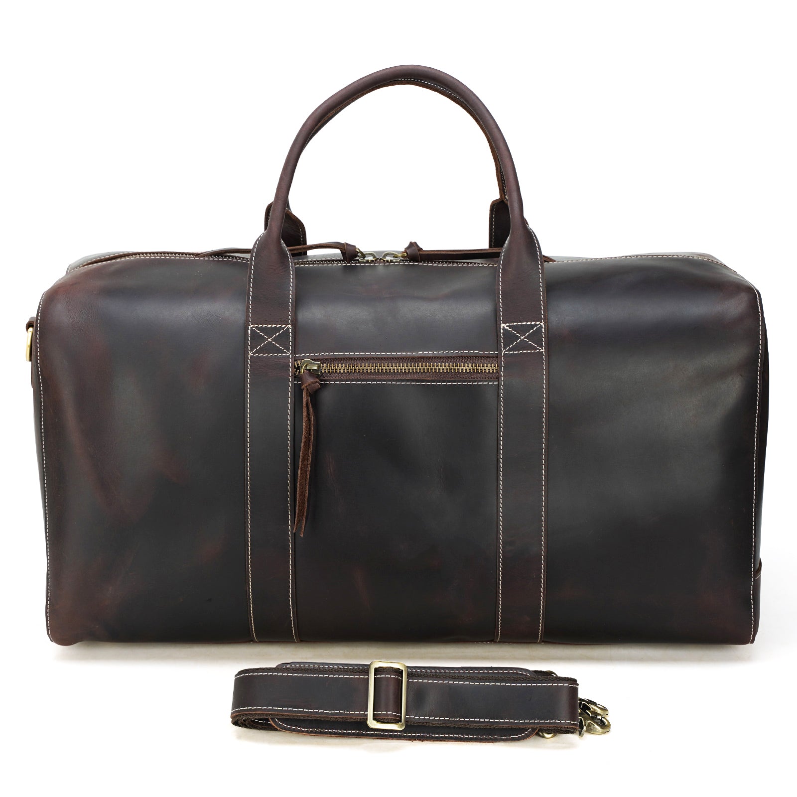 Jack Georges Brown Voyager Collection Wheeled Duffel Bag